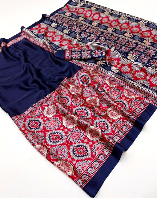 Rajtex pure ajrakh-034 saree cheapest wholesale clothes in india